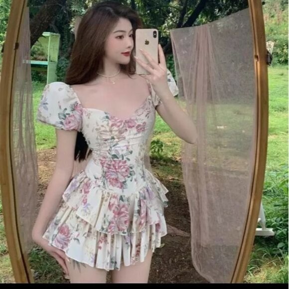 PUFF SLEEVE FLORAL DRESS - Picture 3 of 16